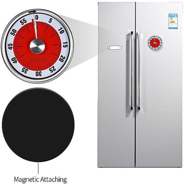 Paslanmaz Çelik Analog Zamanlayıcı - Geri Sayım Sayacı 10lu