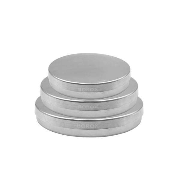 Borox Paslanmaz Çelik Petri Kabı - Petri Kutusu Kapaklı - 3 Farklı Boyut Set