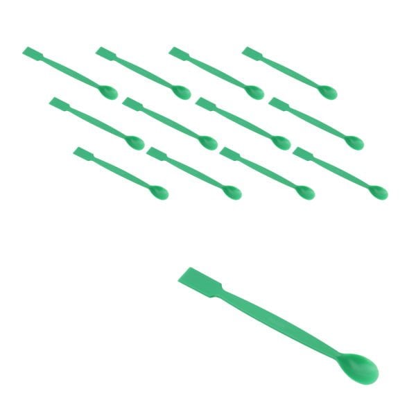 Borox Spatül 20cm Yeşil - Plastik Laboratuvar Kaşığı 12 Adet