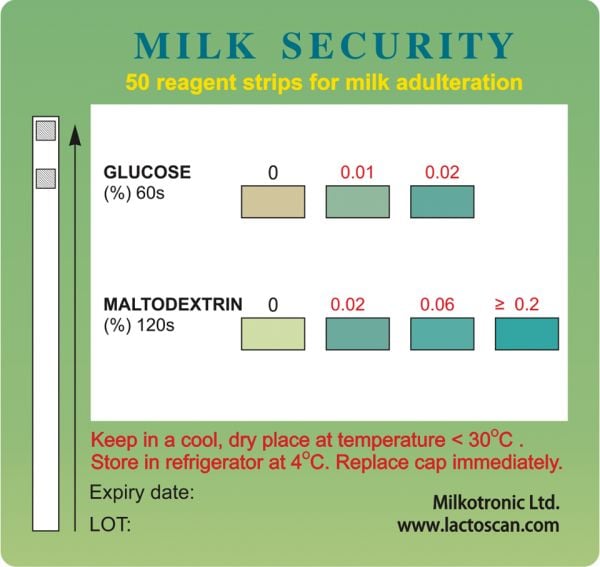 Lactoscan Süt Kalitesi İçin Maltodekstrin Glukoz Ölçüm Kiti