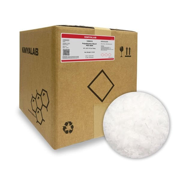 Kimyalab Polietilen Glikol - Payet - Polietilen Glikol 6000 - Polyethylene Glycol PEG 6000 - 25Kg-Koli Toptan