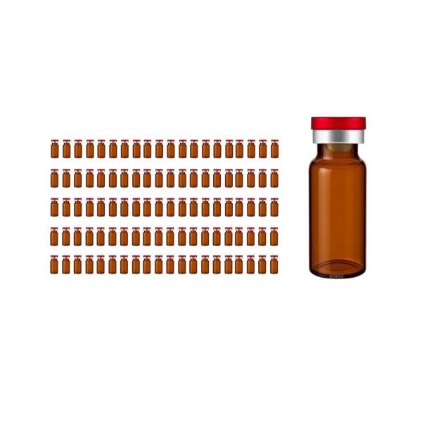 Borox Cam Vial 20 ml - Amber - Crimp ND20 - 100 adet/paket