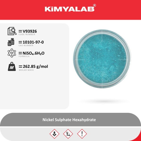 Kimyalab Nikel Sülfat - Nickel Sulphate Hexahydrate 25 Kg-Koli Toptan