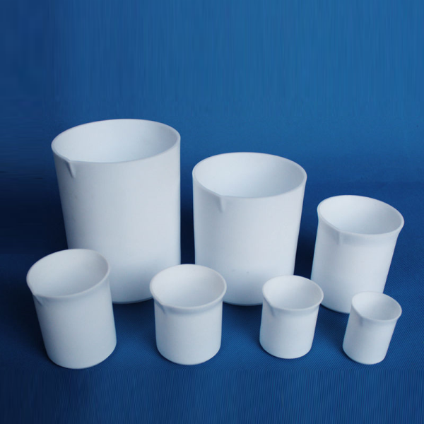 Teflon Beher 100 ml - PTFE Isıya Dayanıklı Beaker - 10 Adet