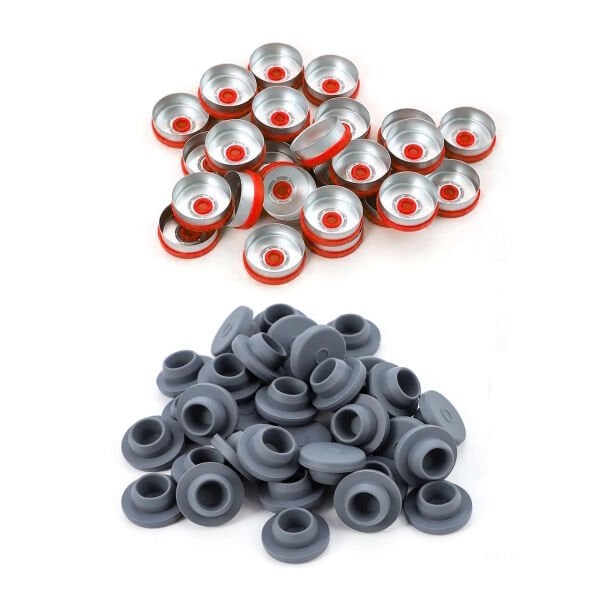 Borox Kapaklı Tıpalı Cam Şişe 25ml - Flakon Şişe 25cc - 100 Adet Toptan