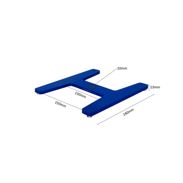 Borox Büret Standı 215x240mm - H Şeklinde Bunzen Mesnedi - Yüksek Kalite