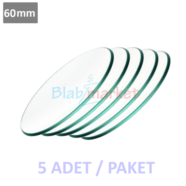 Borox Laboratuvar Saat Camı 60 mm - Watch Glass - 100 Adet