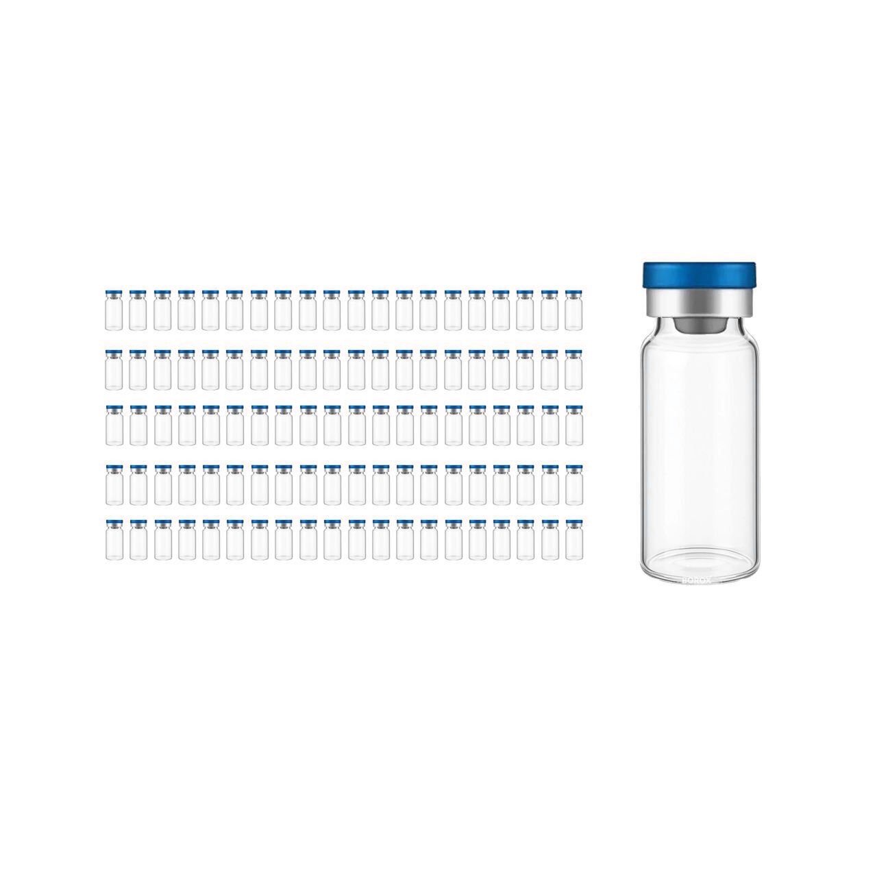 Borox Cam Vial 20 ml - Şeffaf - Crimp ND20 - 100 adet/paket