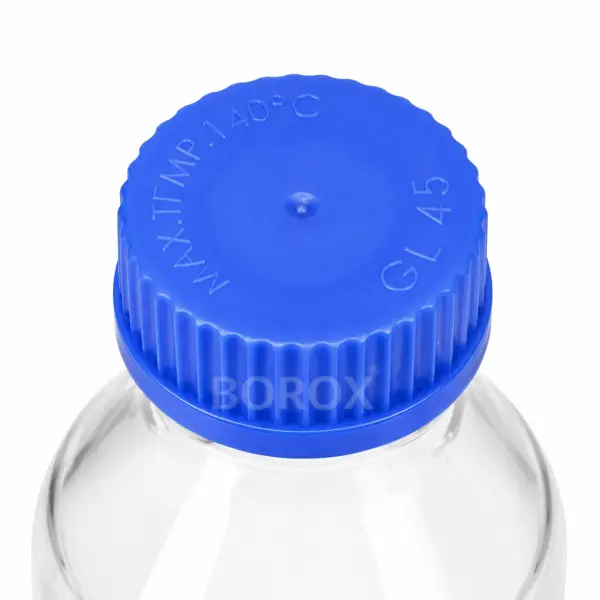 Borox Cam Şişe 1000ml - Vida Kapaklı Numune Şişesi - Otoklav Şişe - 12 Adet Toptan