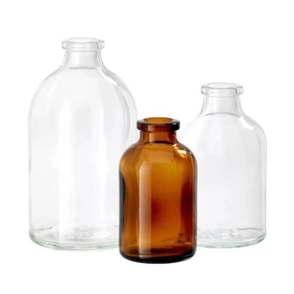 Borox Kapaklı Tıpalı Amber Cam Şişe 50ml - Flakon Şişe - 100Adet Toptan