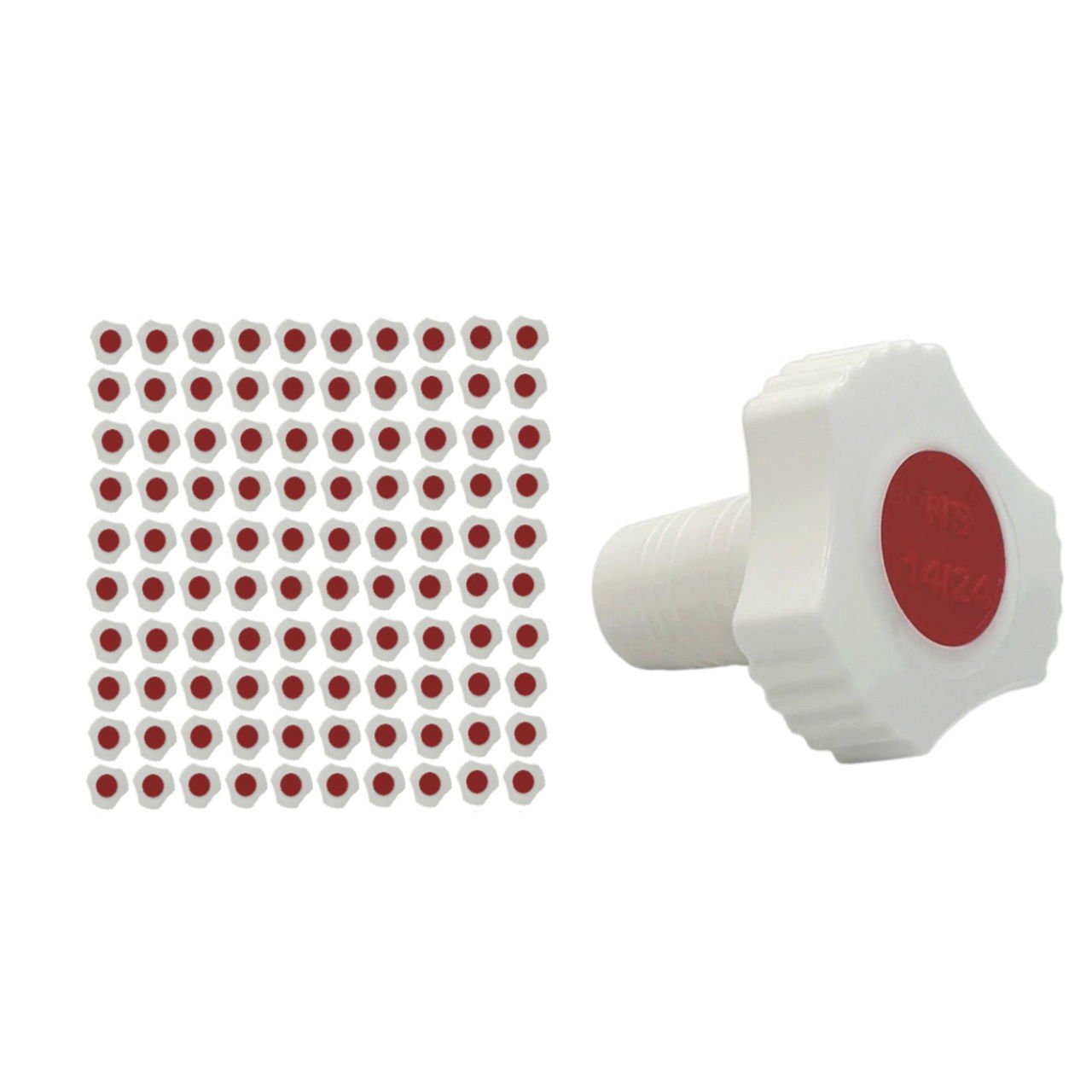 Borox Plastik Tıpa 14/23 Şilifli - Sızdırmaz PP Kapak - Üçgen Form - 100 Adet Toptan