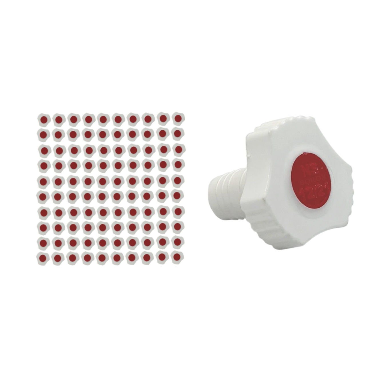 Borox Plastik Tıpa 12/21 Şilifli - Sızdırmaz PP Kapak - Üçgen Form - 100 Adet Toptan