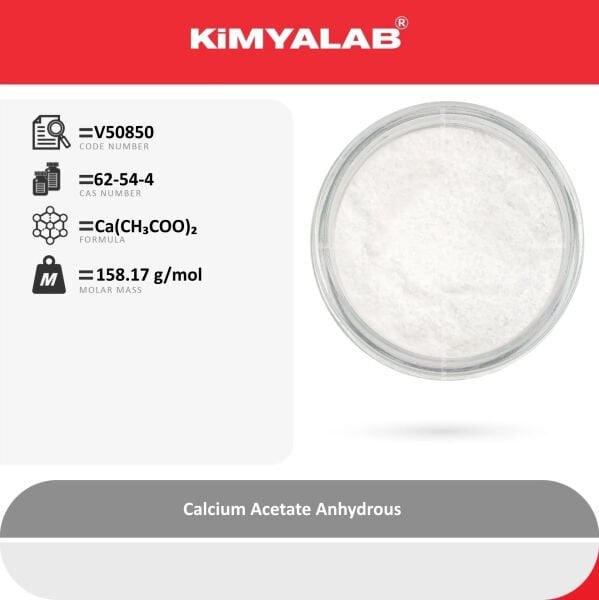Kimyalab Kalsiyum Asetat - Calcium Acetate - 3Kg HDPE Varil