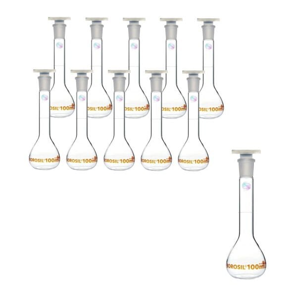 Borosil Cam Balon Joje 100ml - Plastik Tıpalı 10 Adet Toptan