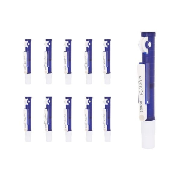 Borox FillPro Pipet Pompası 2 ml - Pipet Puarı - Pi-Pump - Mavi - 10 Adet Toptan