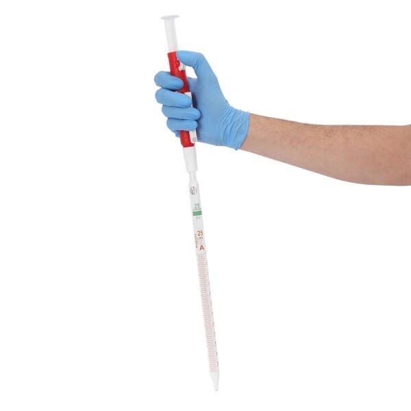 Borox FillPro Pipet Pompası 25 ml - Pipet Puarı - Pi-Pump - Kırmızı - 10 Adet Toptan