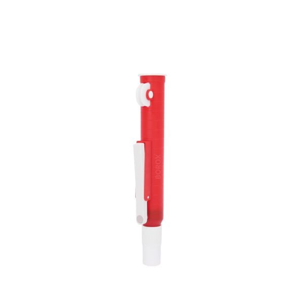 Borox FillPro Pipet Pompası 25 ml - Pipet Puarı - Pi-Pump - Kırmızı - 10 Adet Toptan