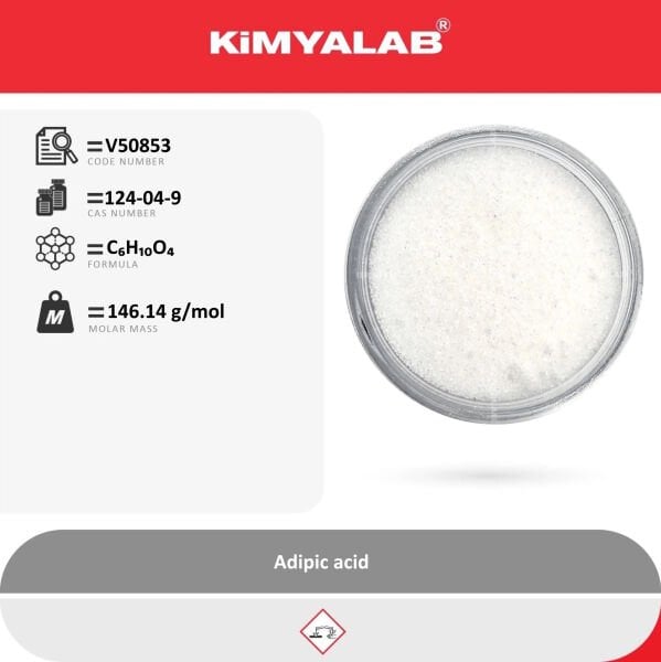Kimyalab Adipik Asit - Adipic Acid - 5 Kg-HDPE Varil