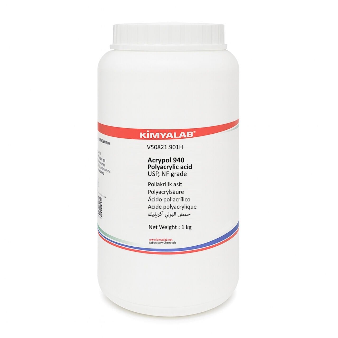 Kimyalab Karbopol - Karbomer 940 1 Kg - Farma Kalite - Carbomer - Acrypol 940