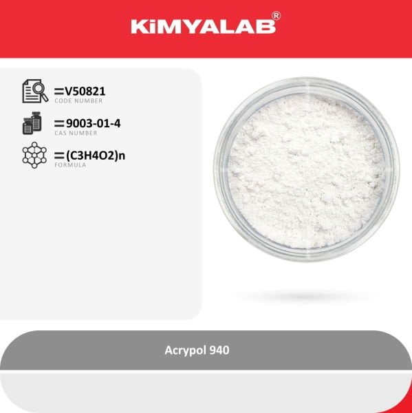 Kimyalab Karbopol - Karbomer 940 1 Kg - Farma Kalite - Carbomer - Acrypol 940