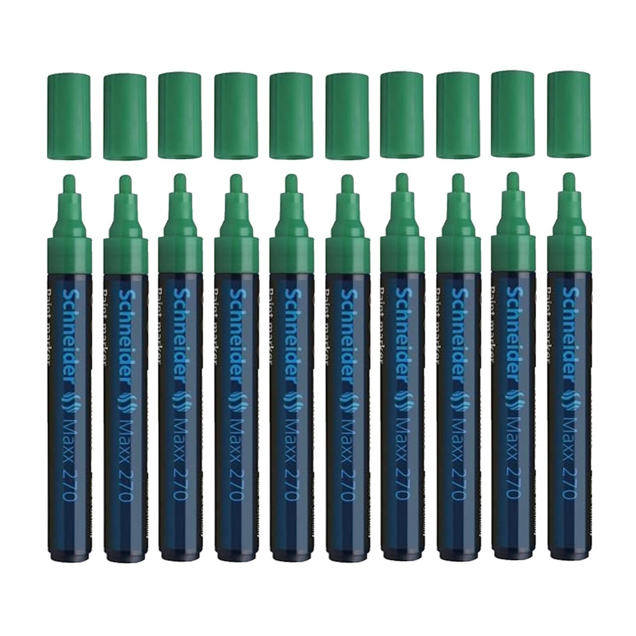Schneider Maxx 270 Asetat Kalemi Yeşil - 1-3mm - Boya Markörü - Cam Kalemi 10 Adet Toptan