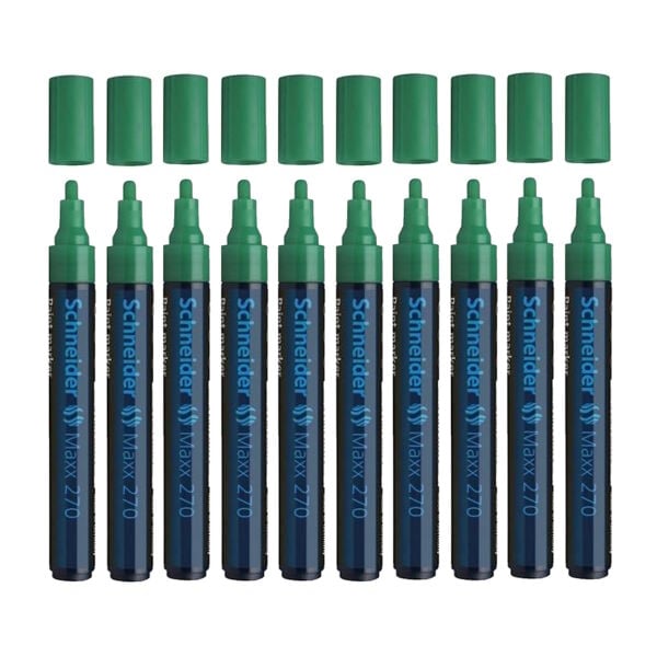Schneider Maxx 270 Asetat Kalemi Yeşil - 1-3mm - Boya Markörü - Cam Kalemi 10 Adet Toptan