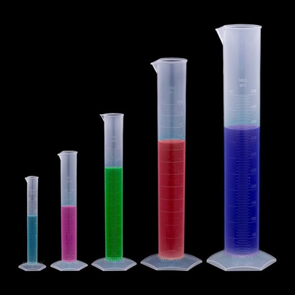 Borox Plastik Mezür 25 ml - Uzun form Kabartma Skala 48 Adet Toptan