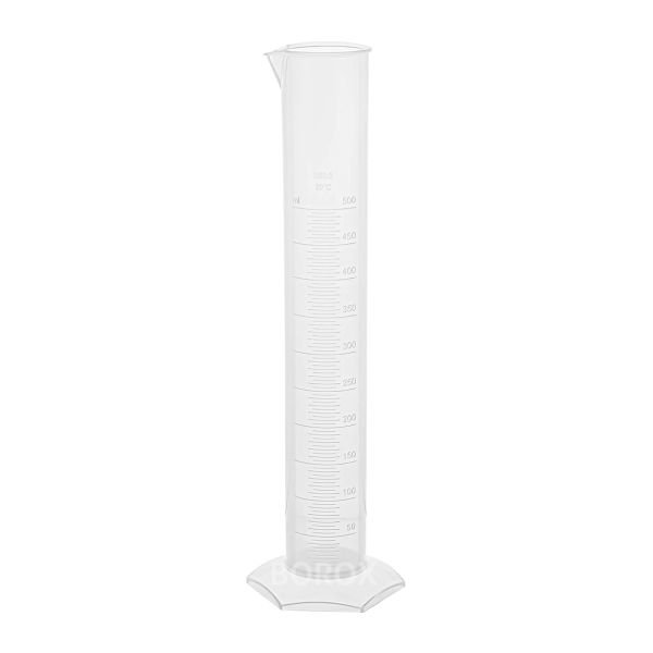 Borox Plastik Mezür 500ml - Uzun form Kabartma Skala 12 Adet Toptan
