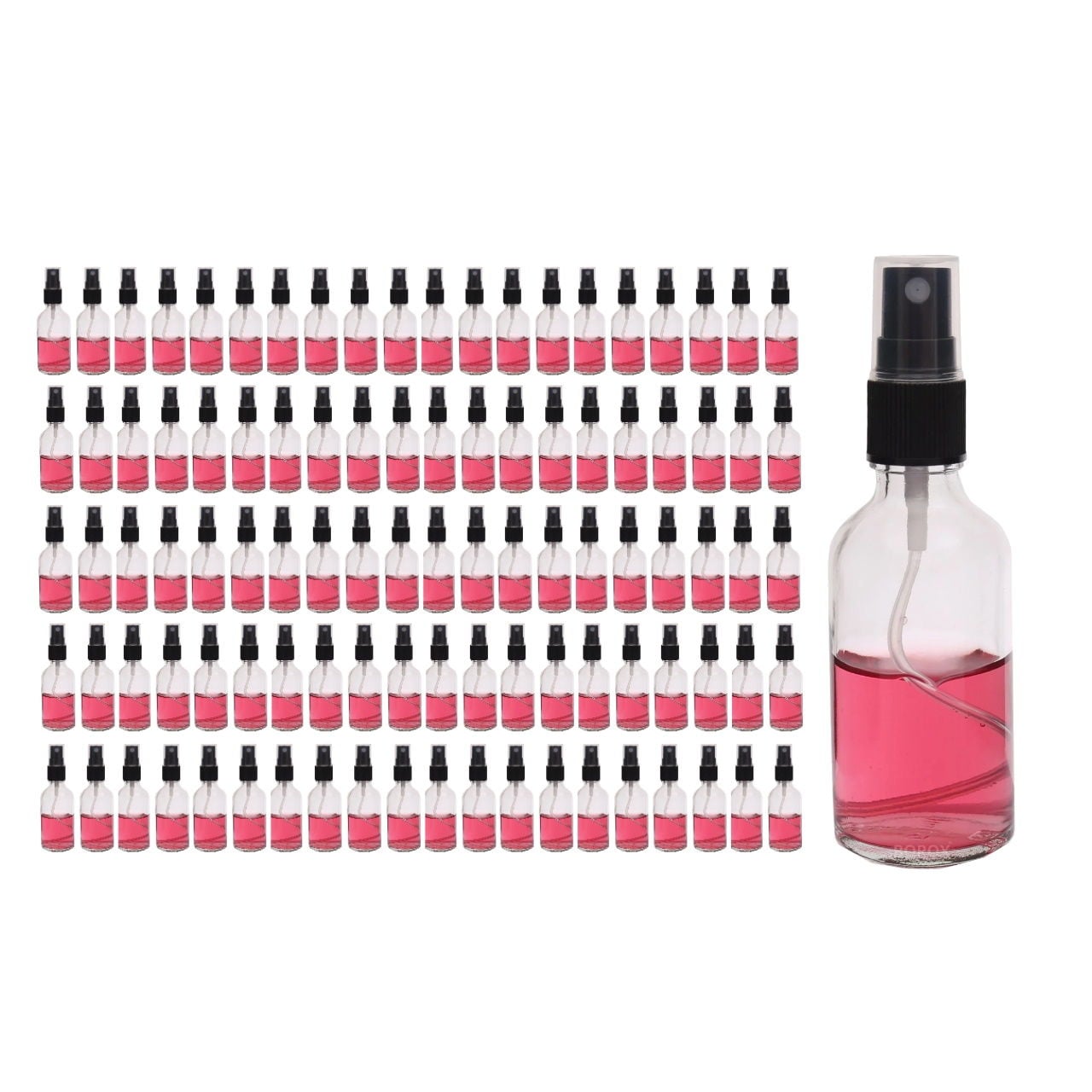 Borox Cam Sprey Şişesi 50 ml - Spreyli Kolonya Şişe 50 cc - 100 Adet Toptan