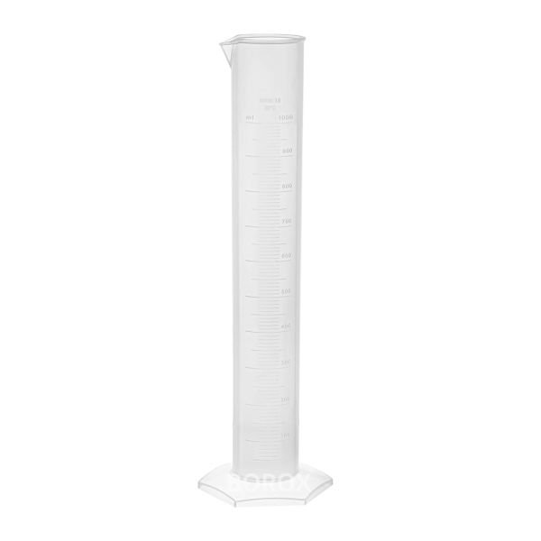 Borox Plastik Mezür 1000ml - Uzun form Kabartma Skala 12 Adet Toptan