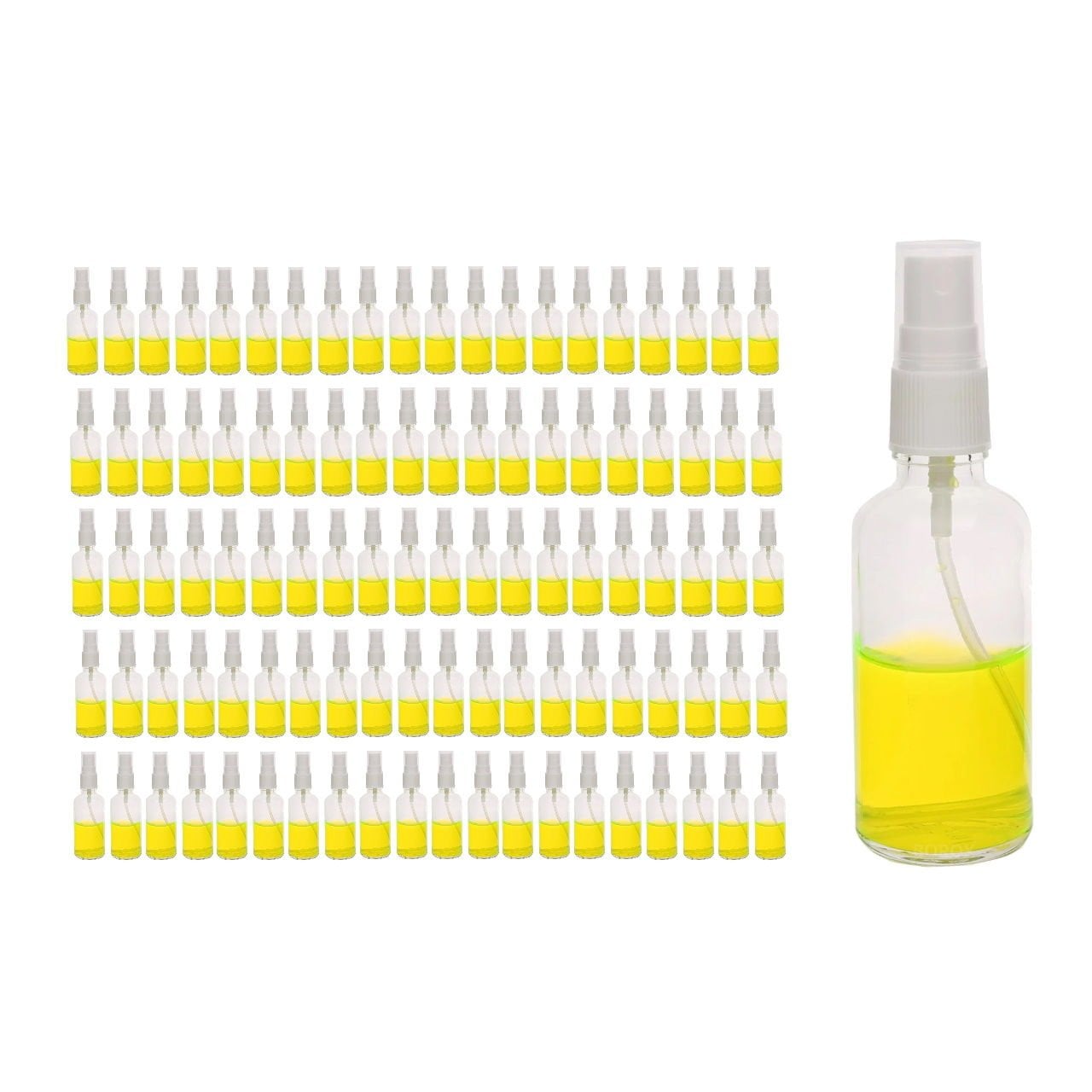 Borox Cam Sprey Şişesi 50 ml - Spreyli Kolonya Şişe 50 cc - 100 Adet Toptan