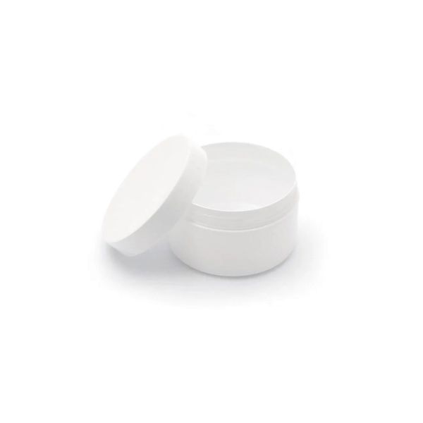 Beyaz Numune Kabı 300ml - Plastik Kapaklı Kutu 300 cc - 100 Adet Toptan