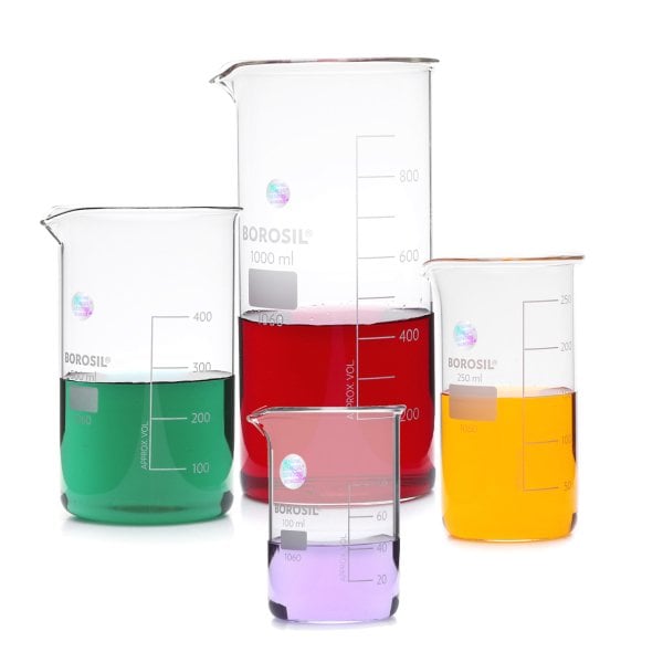 Borosil Cam Beher 250 ml - Uzun Form Isıya Dayanıklı 40 Adet Toptan