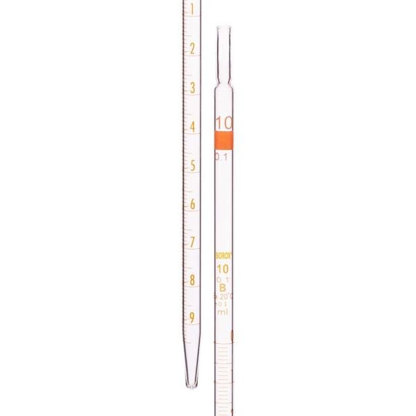 Borox Cam Dereceli Pipet 0,2 ml - Serolojik Pipet - Class B - 10 Adet/Paket