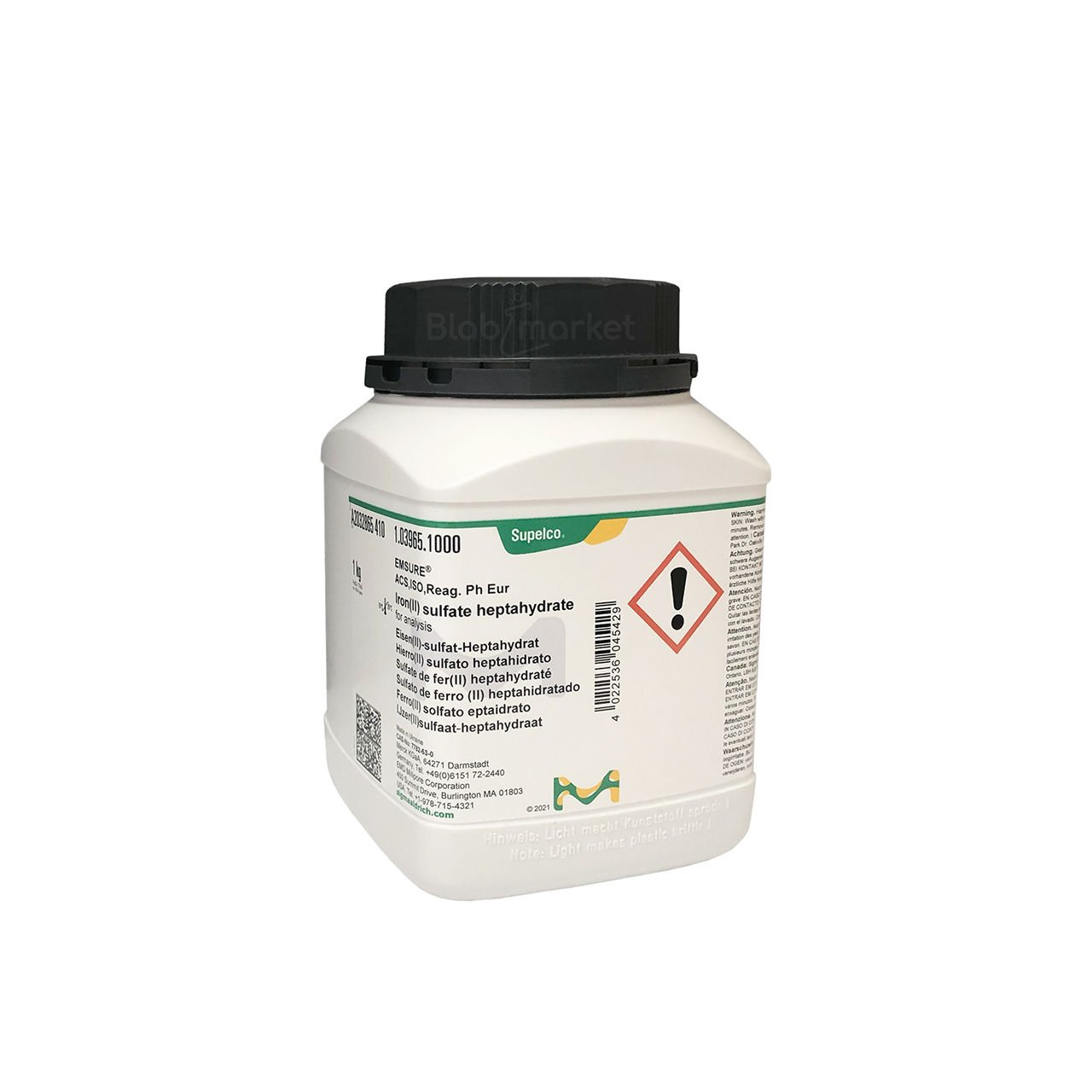 Merck 103965.1000 Demir II Sülfat Heptahidrat 1 kg - Iron II Sulfate Heptahydrate