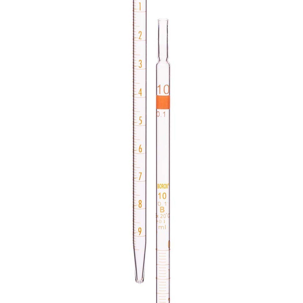 Borox Cam Dereceli Pipet 2 ml - Serolojik Pipet - Class B - 10 Adet/Paket
