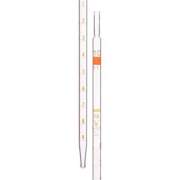 Borox Cam Dereceli Pipet 5 ml - Serolojik Pipet - Class B - 10 Adet/Paket