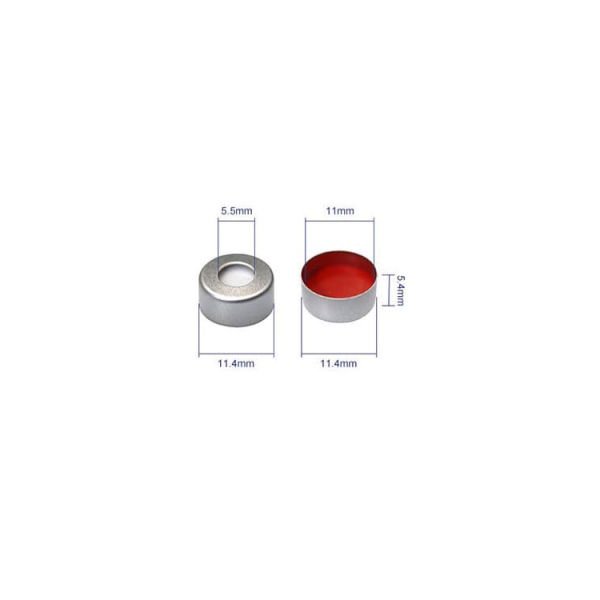 Borox Alüminyum Vial Crimp Kapağı ND11 - PTFE Septa - Silikon Yarıksız 100lü