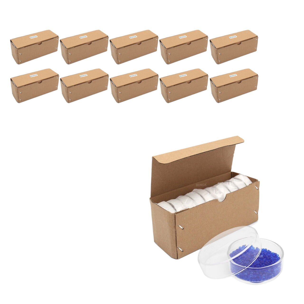 Borox Cam Petri Kabı 60mm - Petri Kutusu Petri Dish 200 Adet Toptan