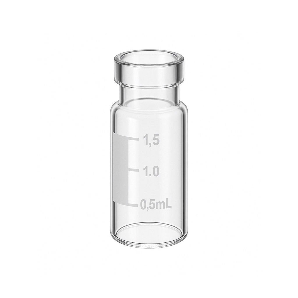 Borox Cam Vial 2 ml - Şeffaf - Crimp ND11 - Hacim Ölçekli