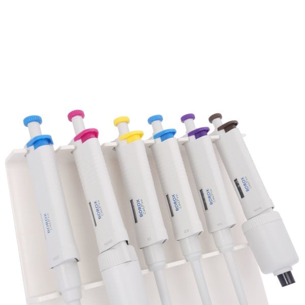 Borox Pipet Standı Akrilik Z Tip - Otomatik Pipet Standı 6lı