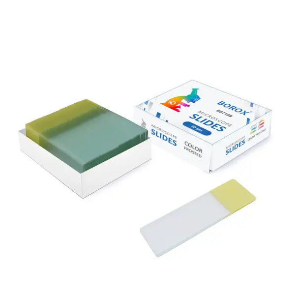 Borox Lam Tek Yüzey 1/3 Sarı Rodajlı Mikroskop Lamı 10 Paket Toptan