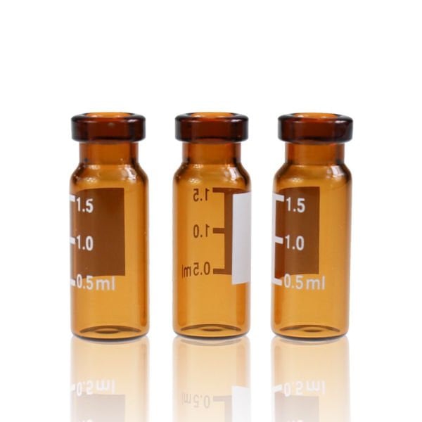Borox Cam Vial 2 ml - Amber - Crimp ND11 - Hacim Ölçekli 100adet/paket