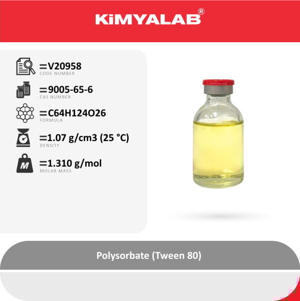 Kimyalab Polisorbat 2,5L - Tween 80 - Polysorbate 80
