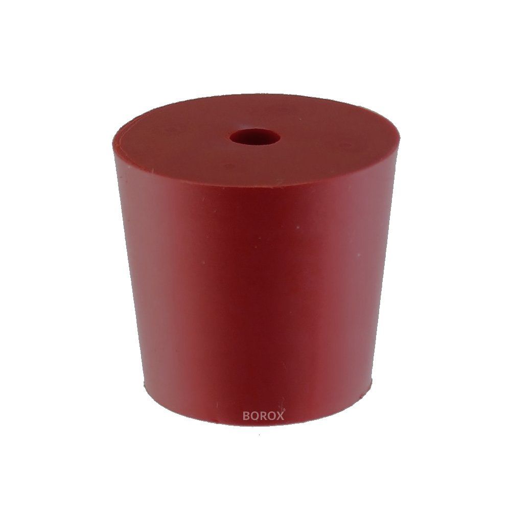 Borox Kauçuk Tıpa Delikli 26x32x30 mm - Kapak NS 29/32