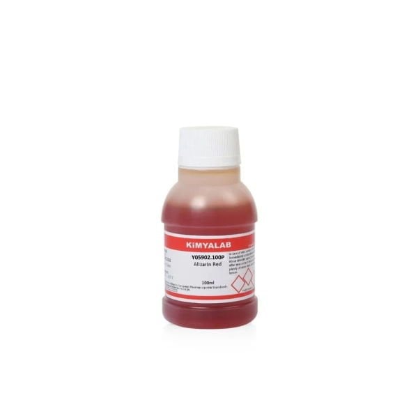 Kimyalab Alizarin Red Çözeltisi - Alizarin Kırmızısı 100 ml PE Şişe