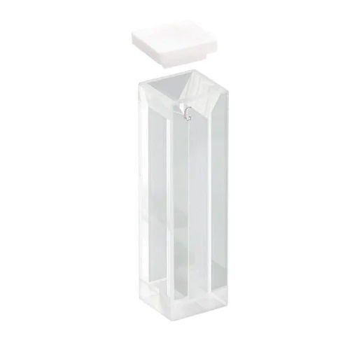 Cam Spektrofotometre Küveti - Semi Mikro 1.4 ml PTFE Kapaklı - 4 Adet Kutu