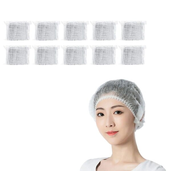 Borox Beyaz Bone - Vizörlü Tek Kullanımlık 10000 Adet Toptan