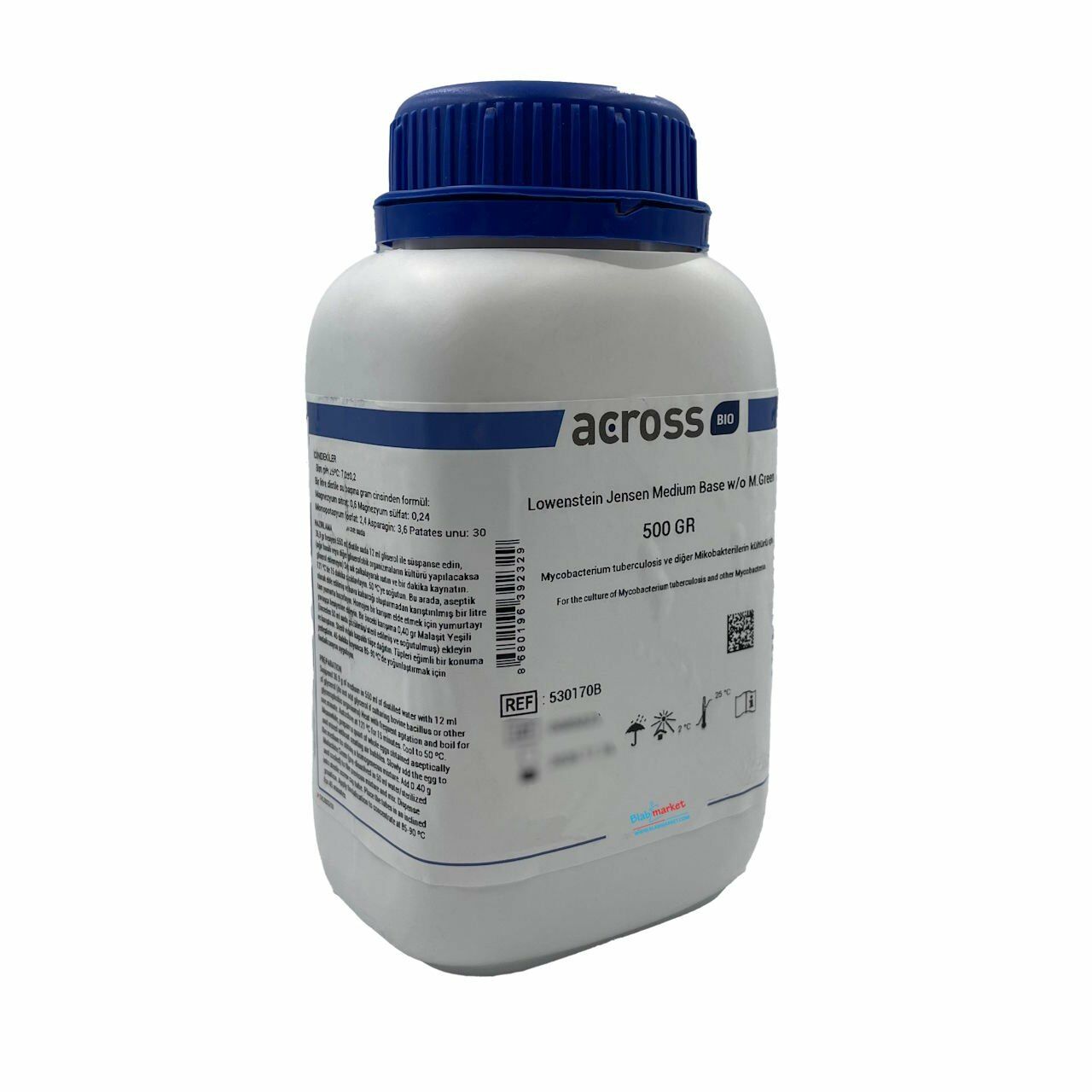 Across Bio 530170B Lowenstein Jensen Medium Base w-o M.Green