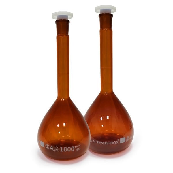 Borox Amber Cam Balon Joje 1000 ml - PP Tıpalı - Class A Sertifikalı - 2 Adet/Paket